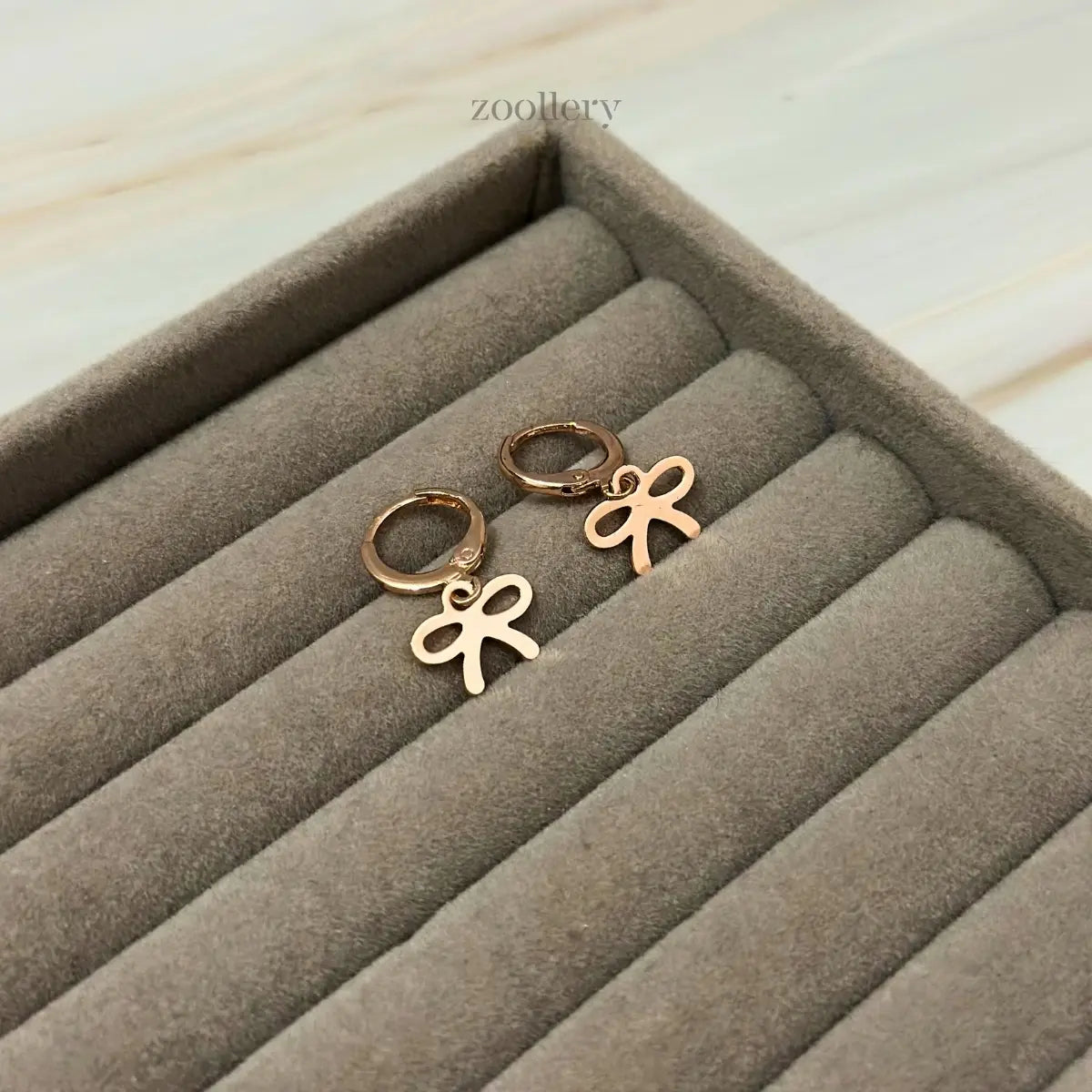 Rosy Bow Dangles