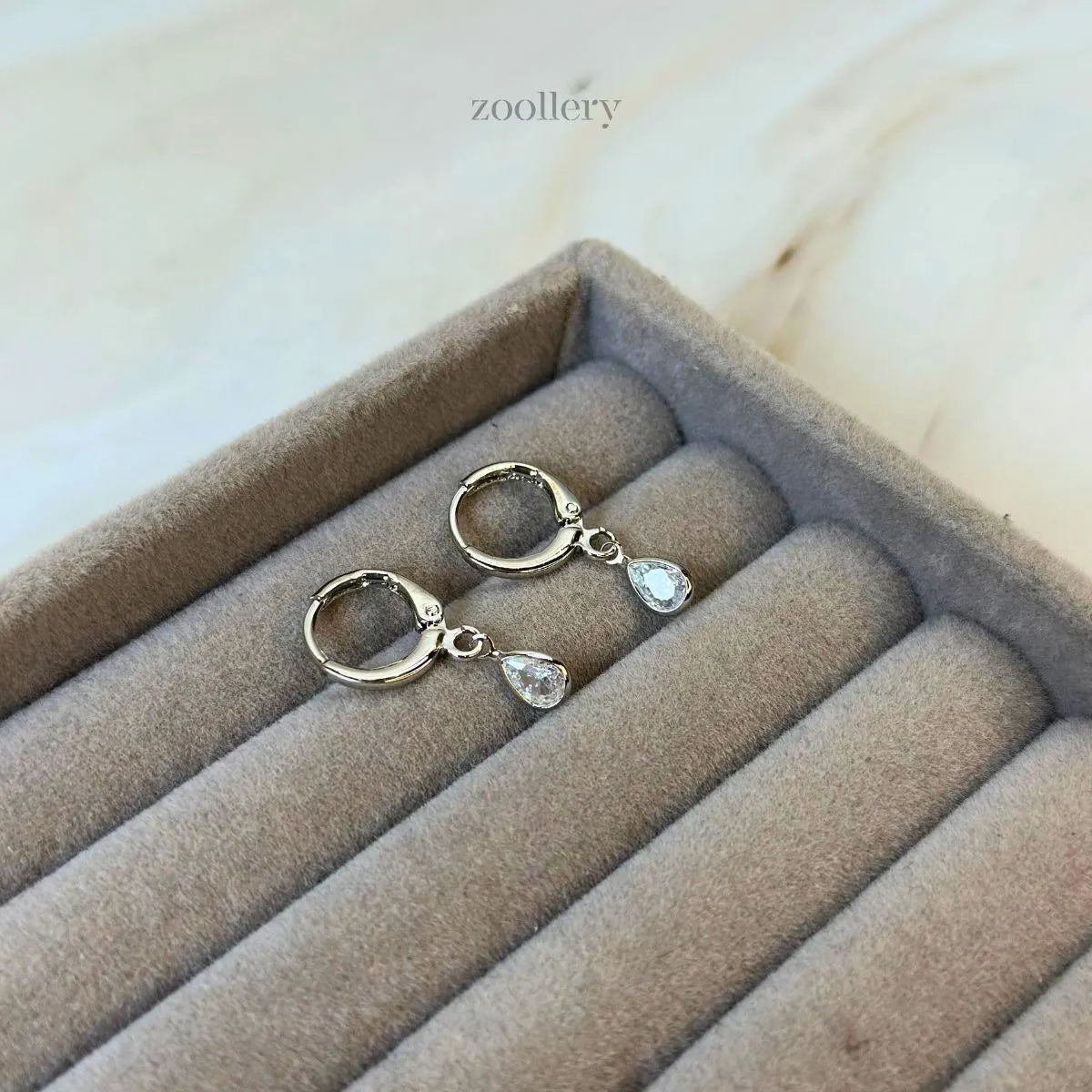 Classic Crystal Drops (Silver)