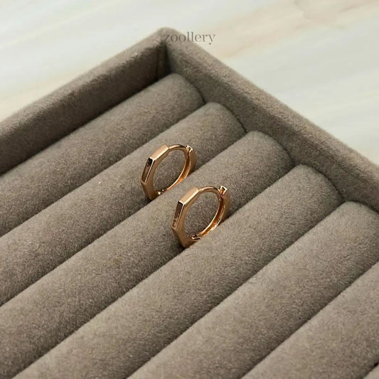Rosie Edge Hoops (Rose Gold)