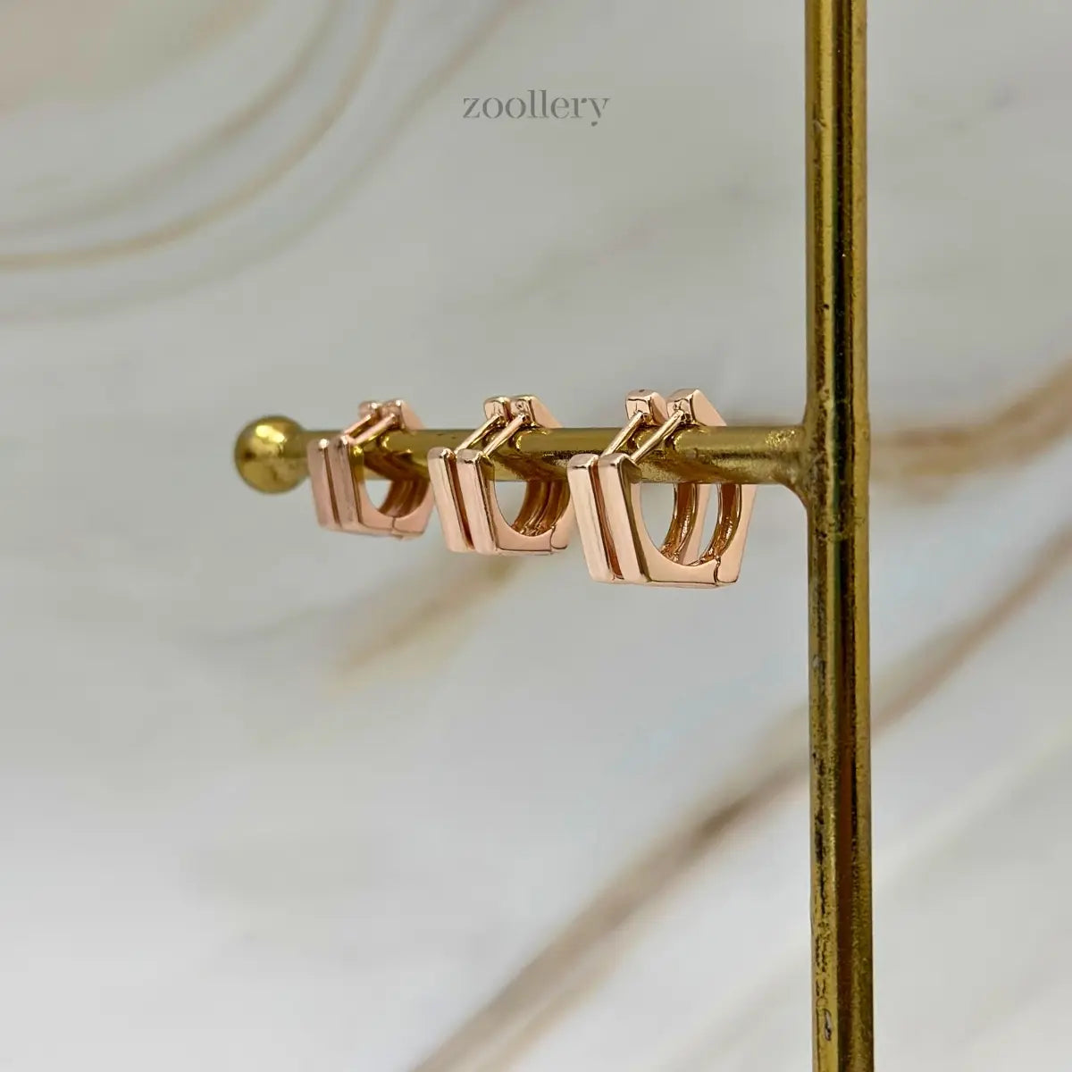 Pentara Hoops (Rose Gold)