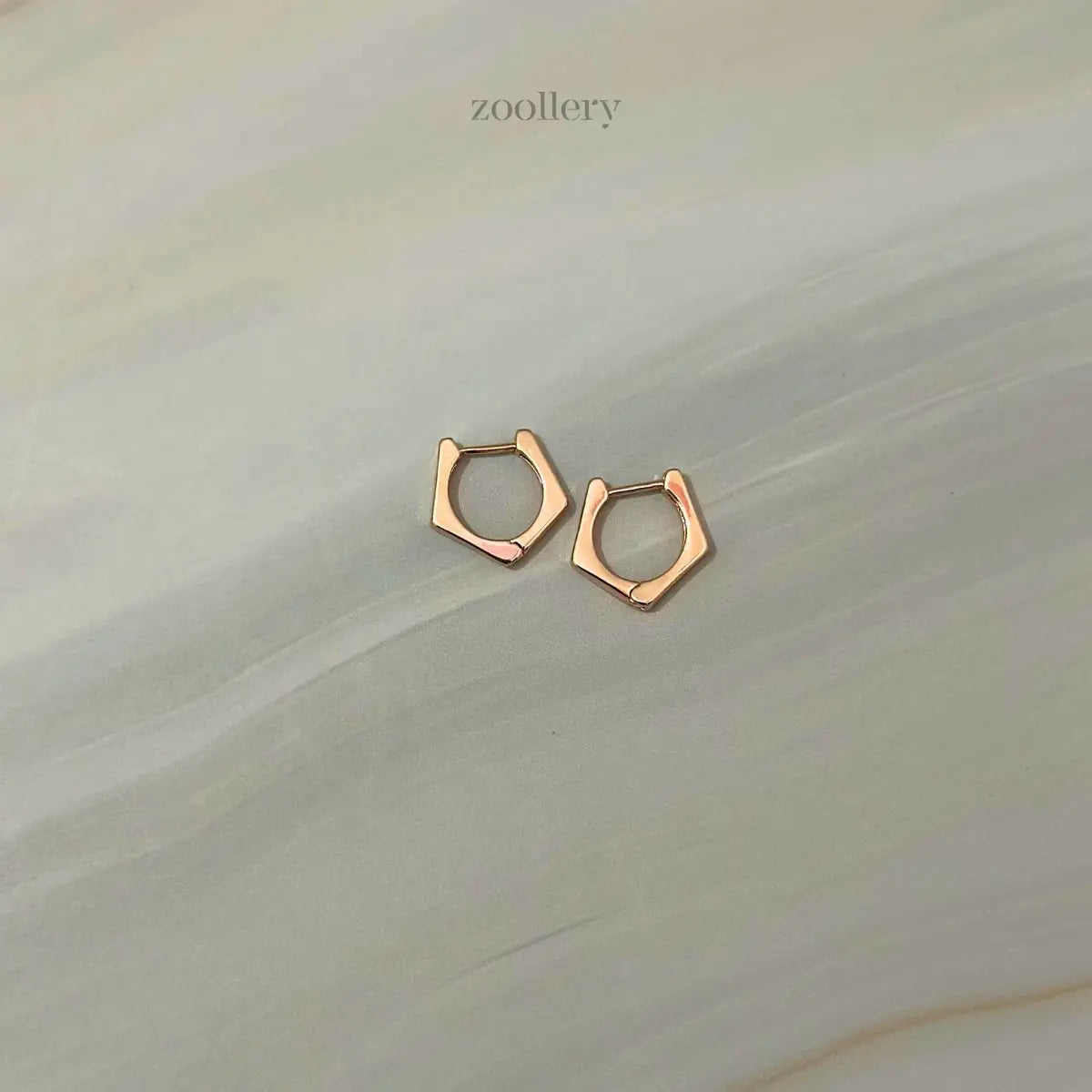 Pentara Hoops (Rose Gold)