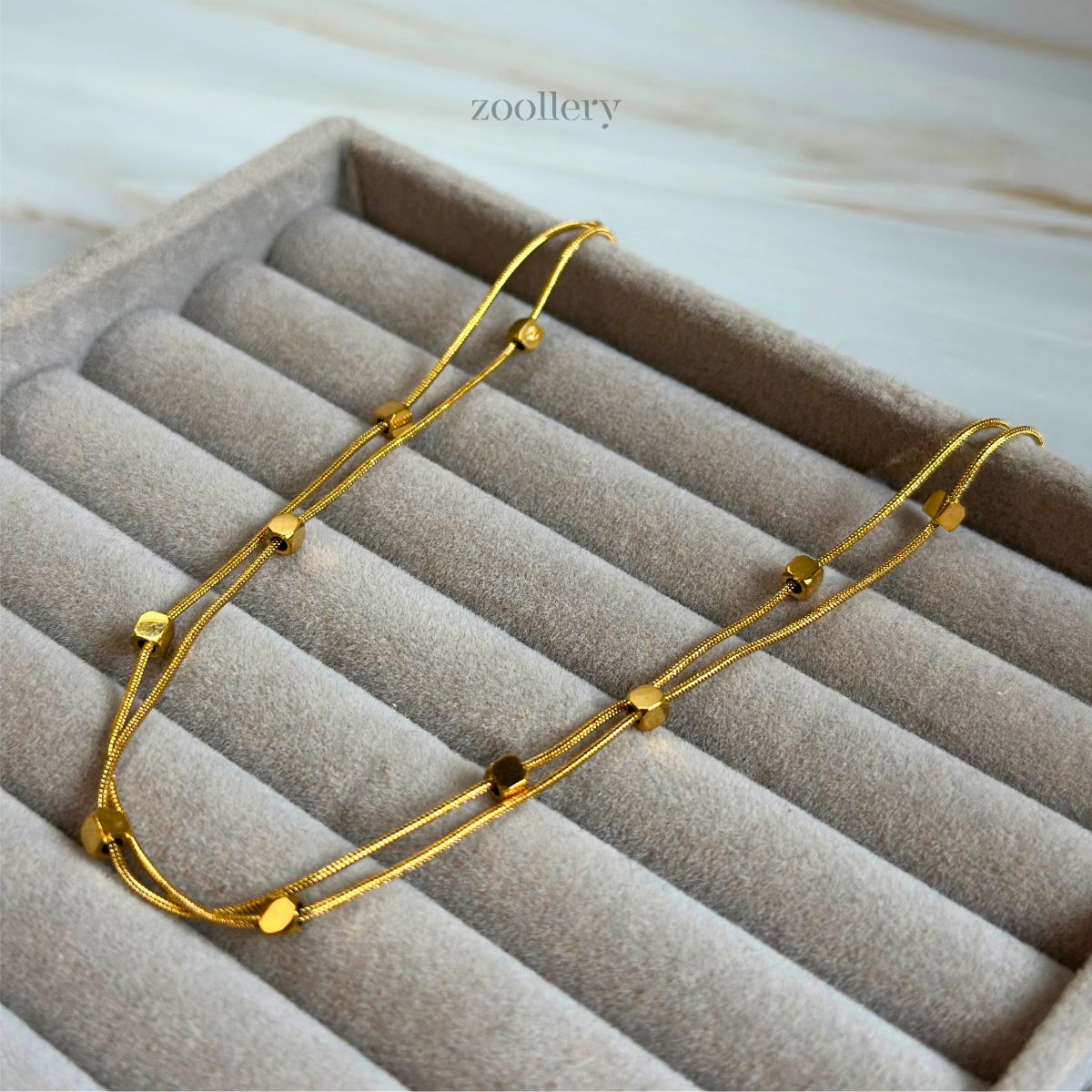 18K Dotline Necklace