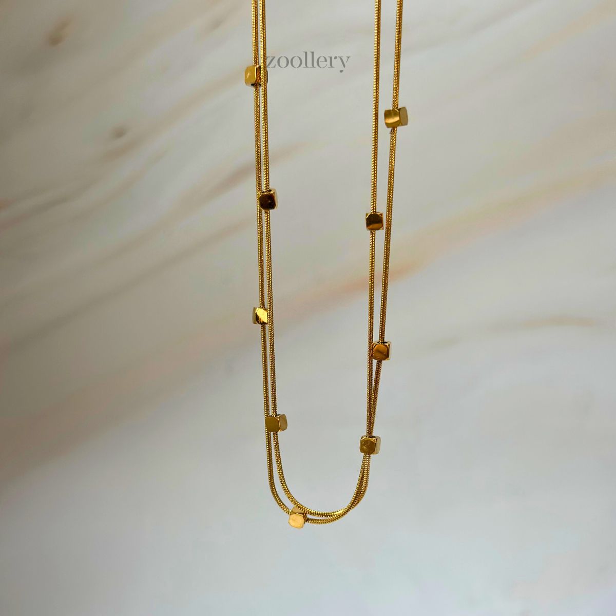 18K Dotline Necklace