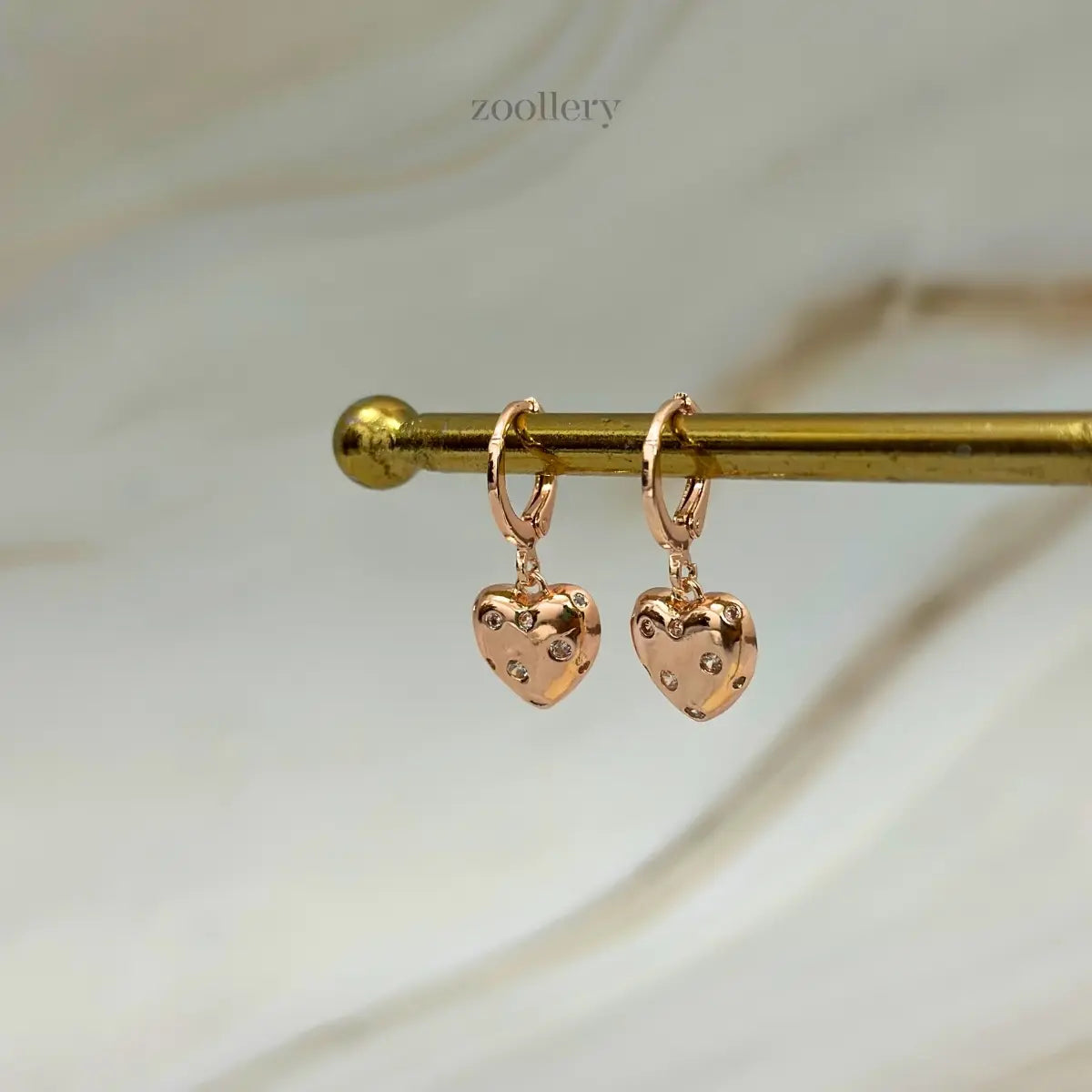 Dewy Heart Drops (Rose Gold)