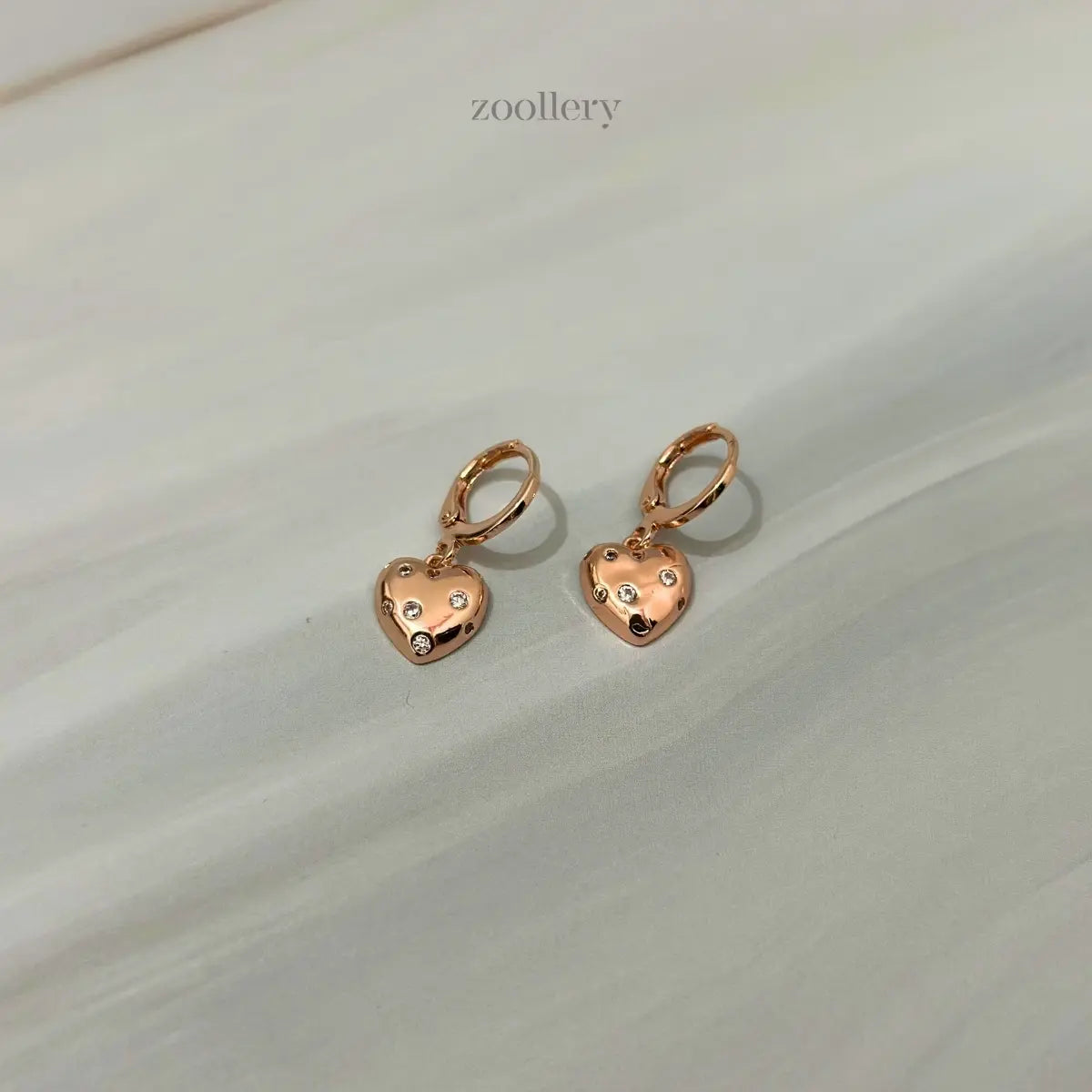 Dewy Heart Drops (Rose Gold)