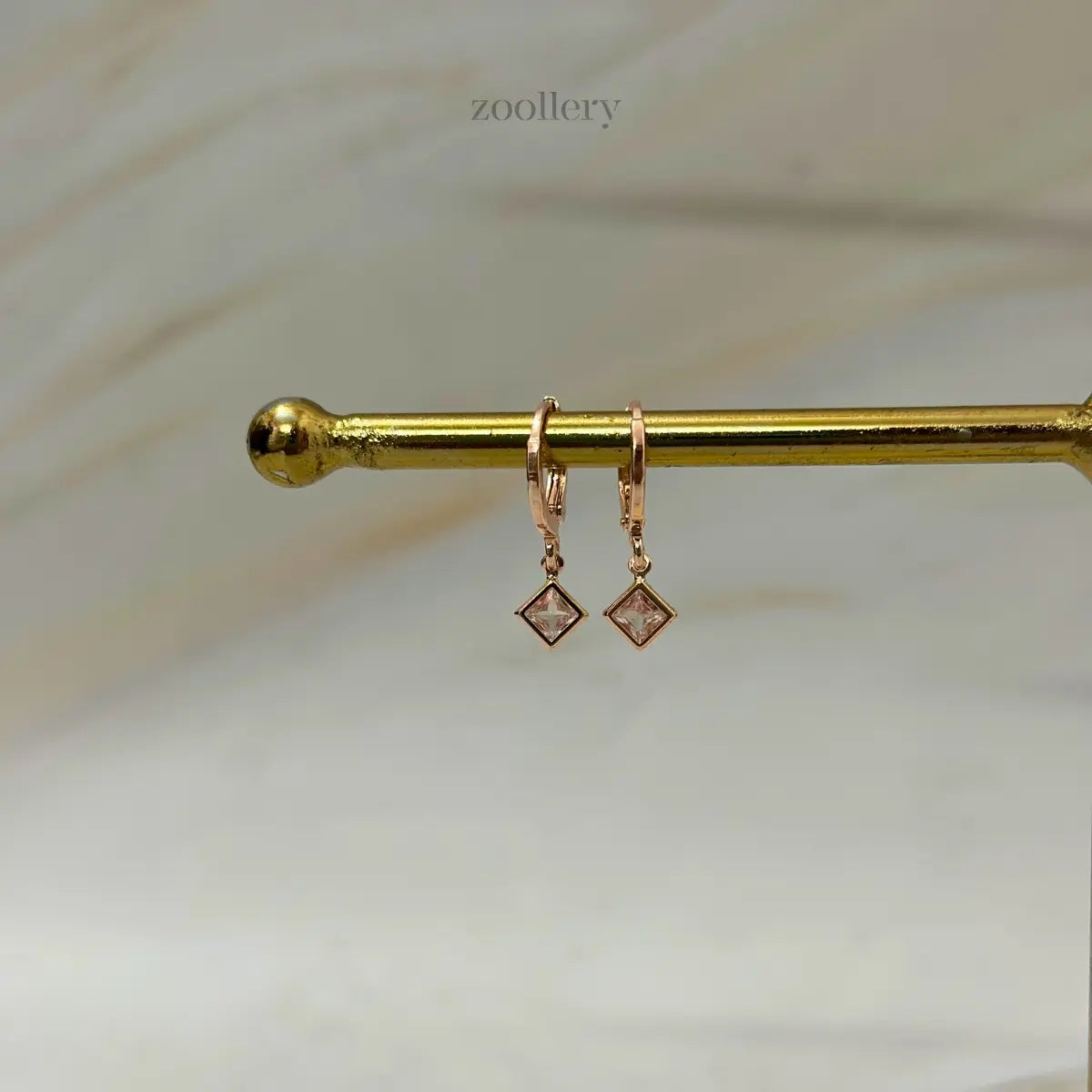 Light Square Dangle (Rose Gold)