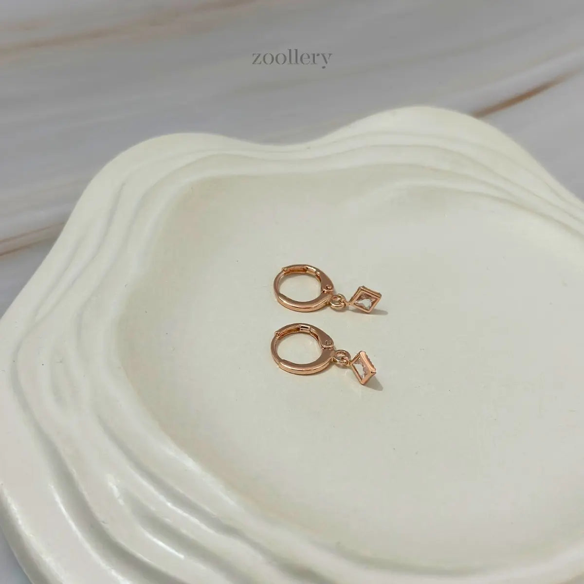 Light Square Dangle (Rose Gold)