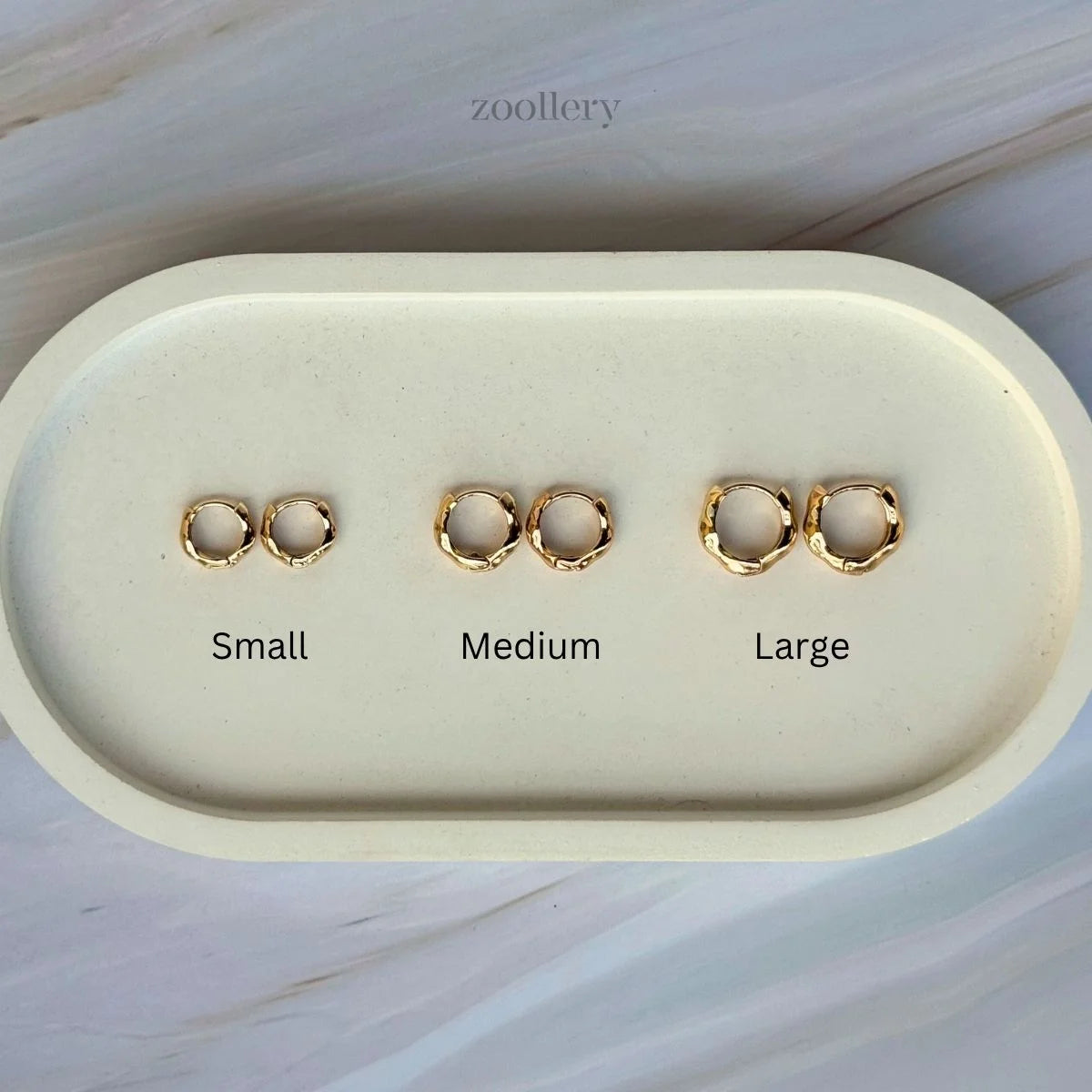 Petalwave Hoops (Gold)