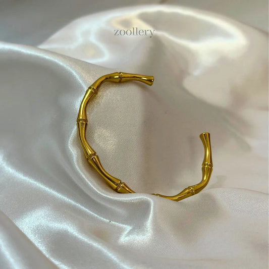 Golden Bamboo Cuff Bracelet