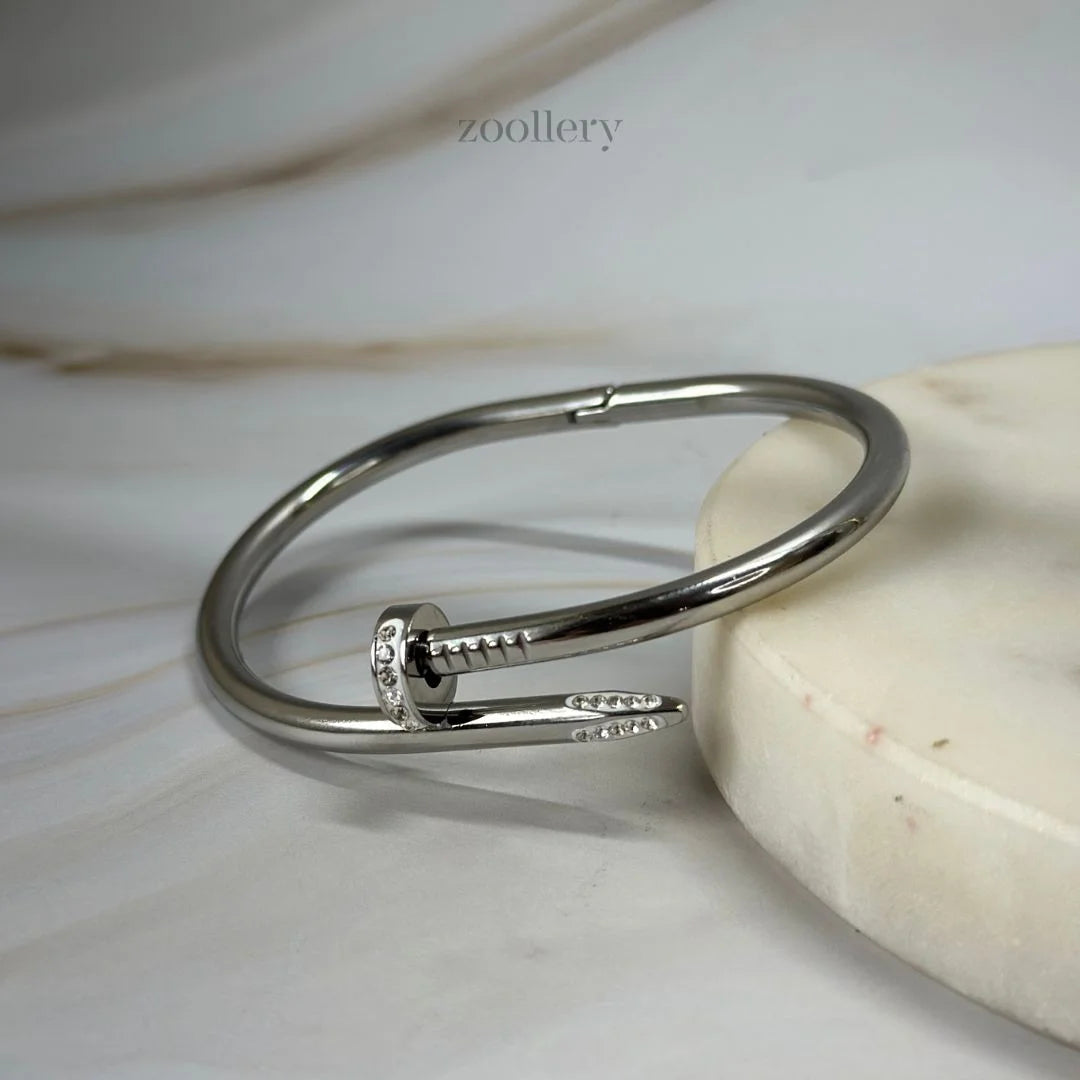 Silver Nail Wrap Bracelet