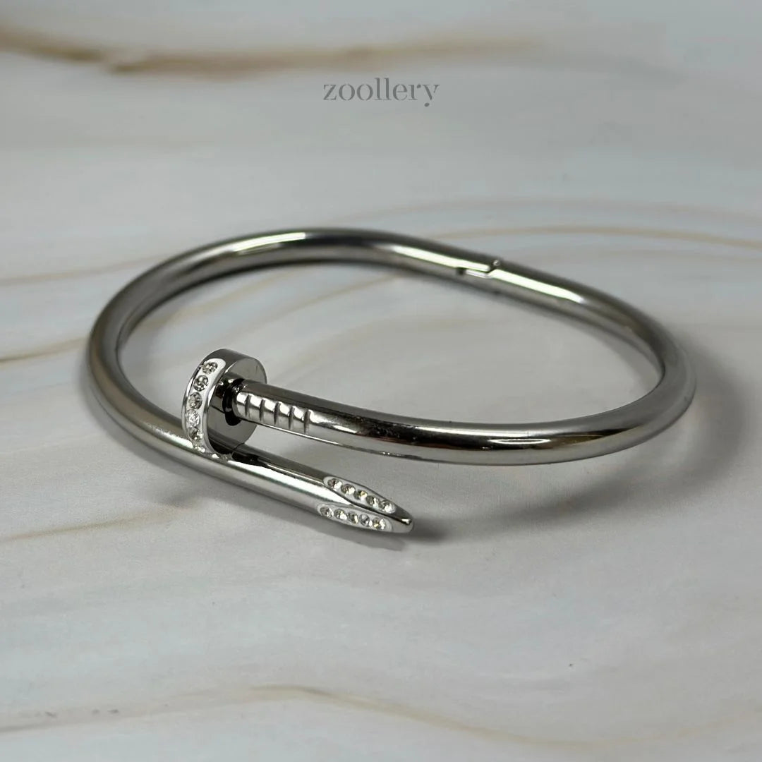 Silver Nail Wrap Bracelet