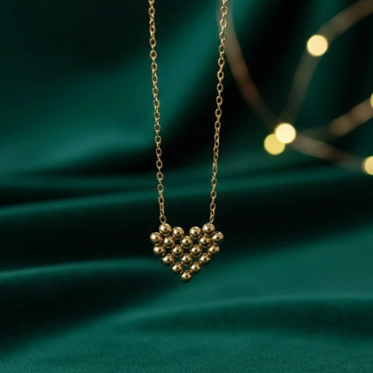 18K Mosaic Heart Necklace