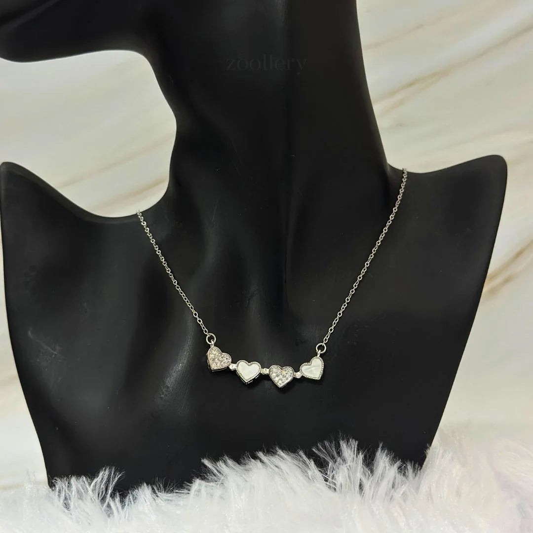 Silver Heart Chain