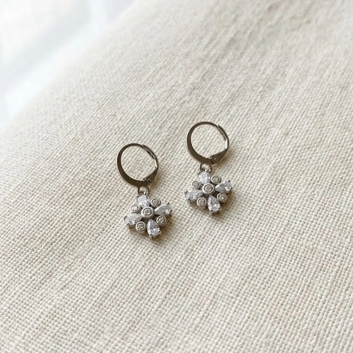 Crystal Compass Drops (Silver)