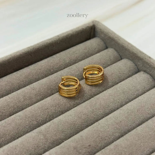 StriGlow Hoops (Champagne Gold)