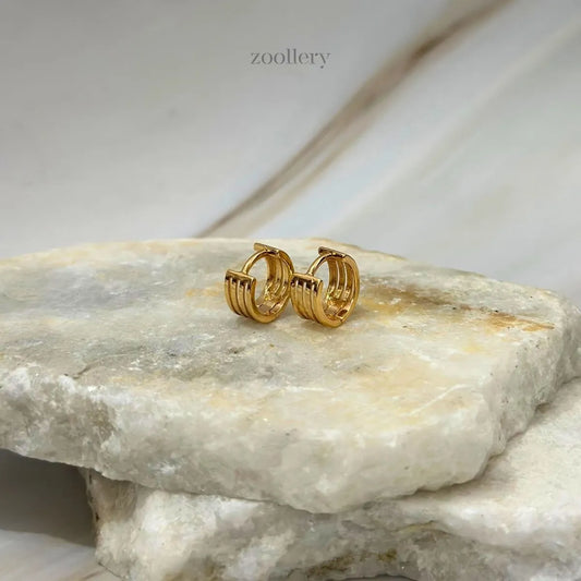StriGlow Hoops (Champagne Gold)