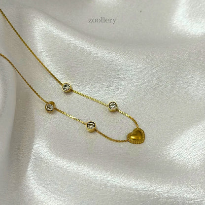 Stardot Heart Necklace