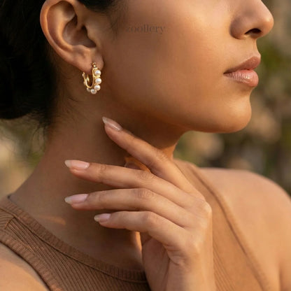 Bianca Pearl Hoops