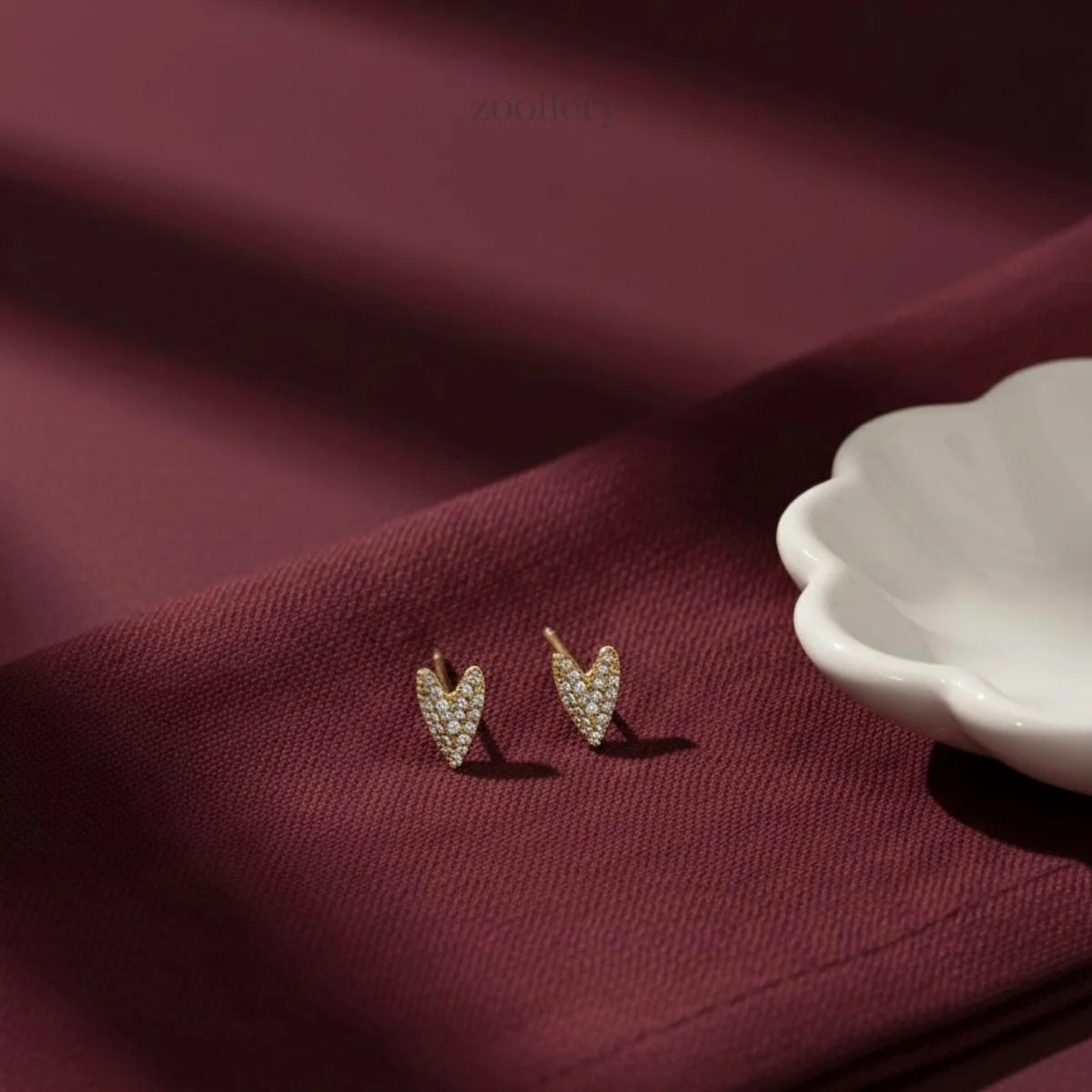 Dainty Heartbeam Studs