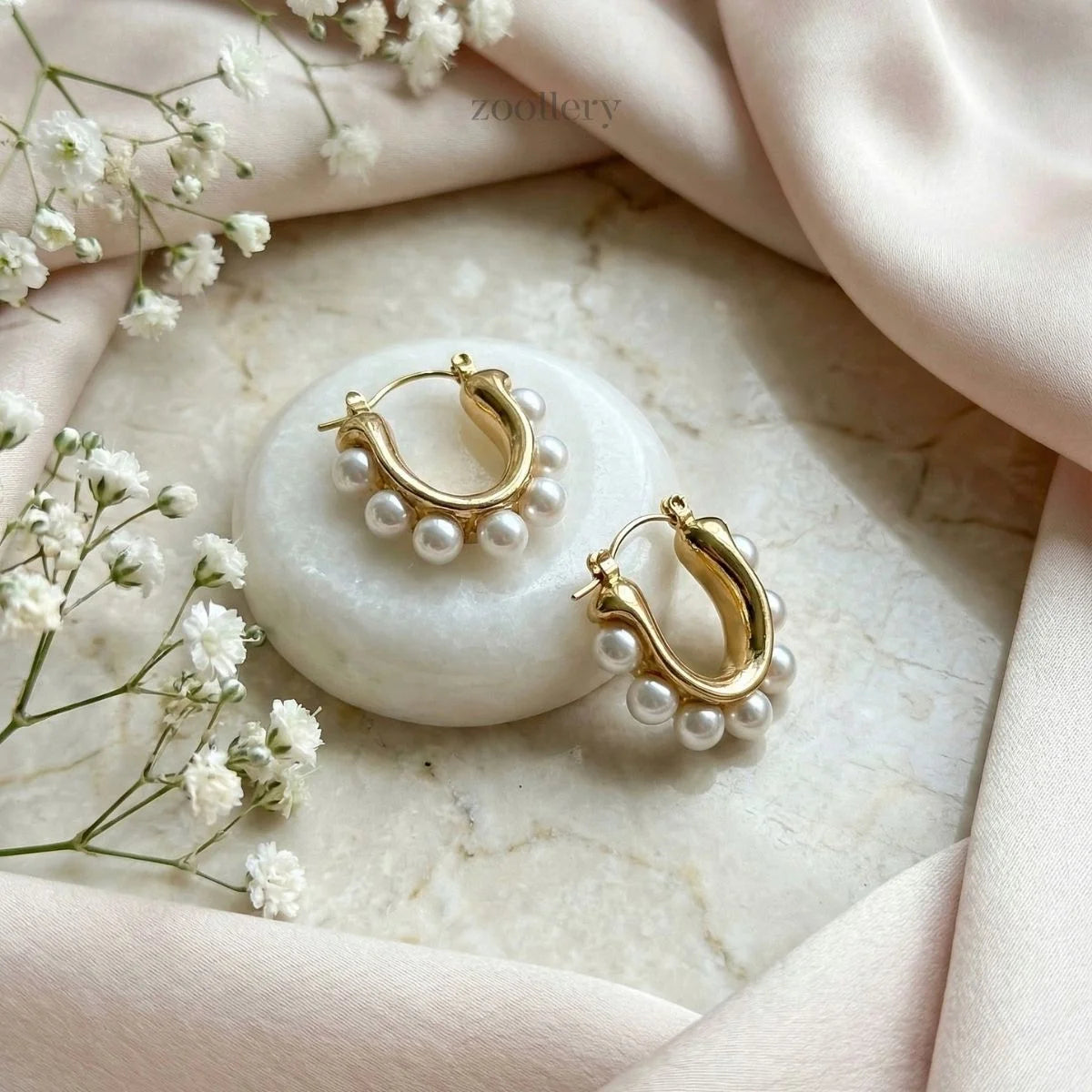 Bianca Pearl Hoops