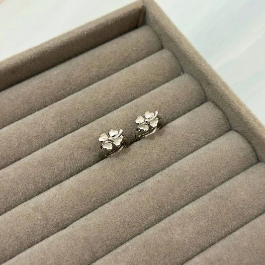 Silver Éclore Hoops