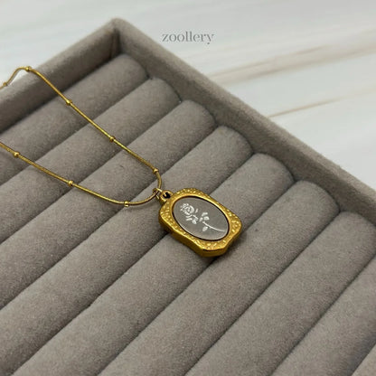 Etched Petal Pendant