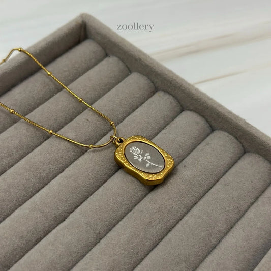 Etched Petal Pendant