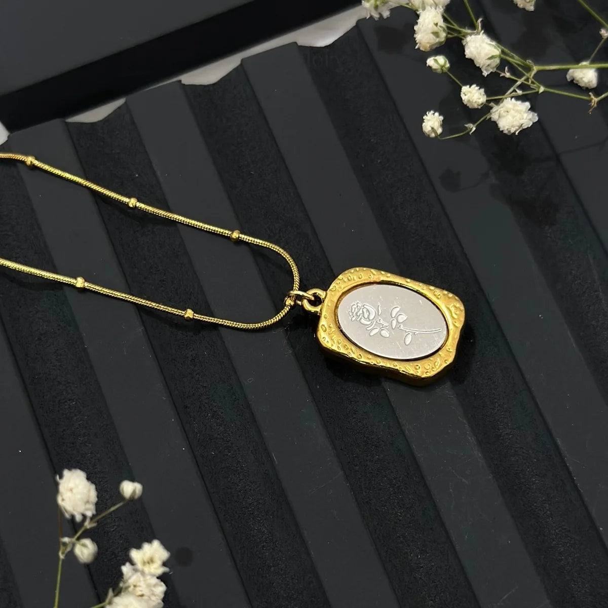 Etched Petal Pendant