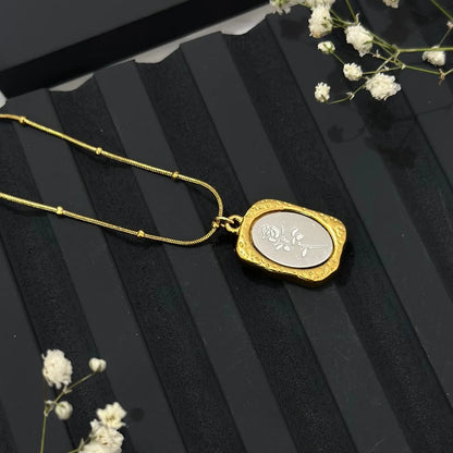 Etched Petal Pendant