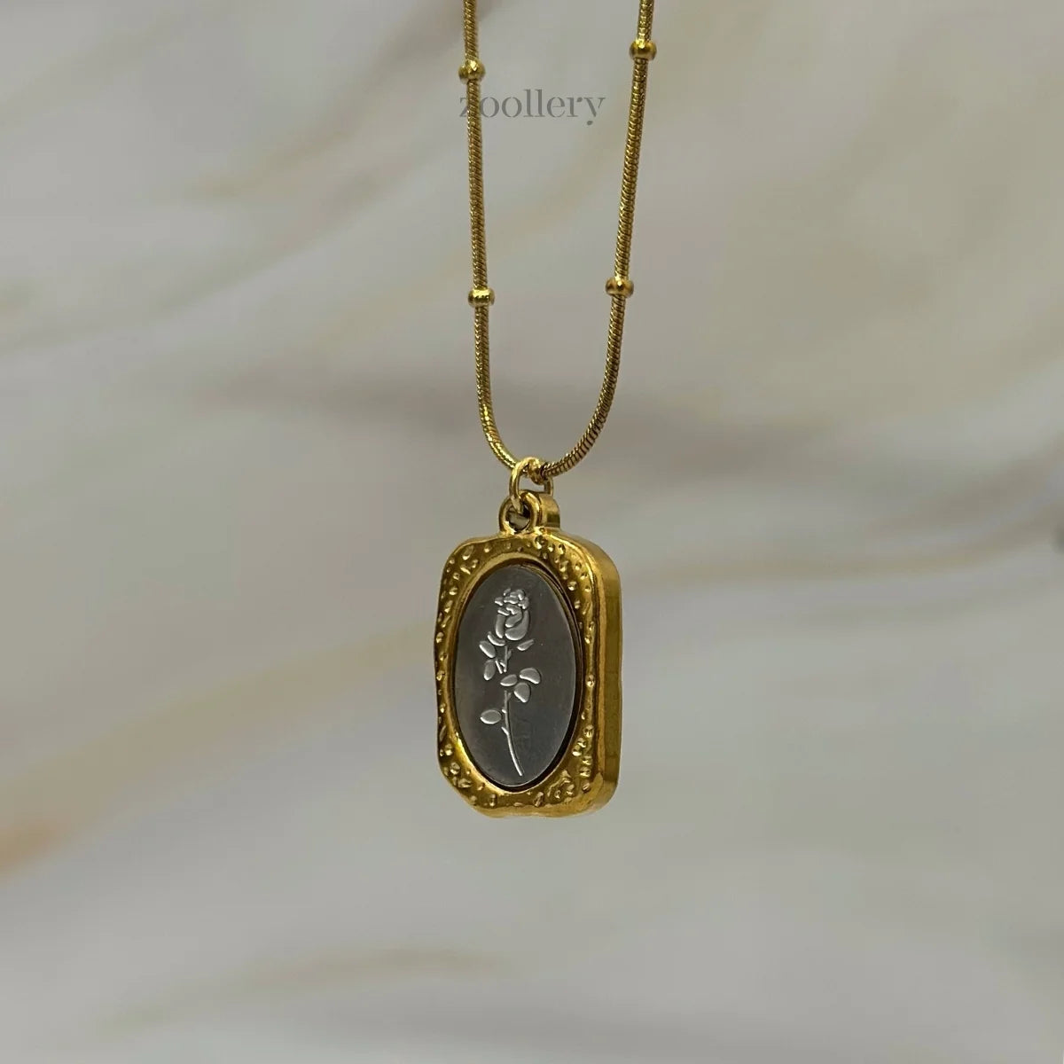 Etched Petal Pendant