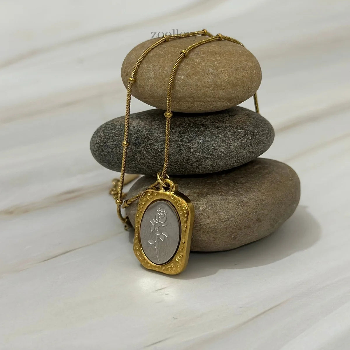 Etched Petal Pendant