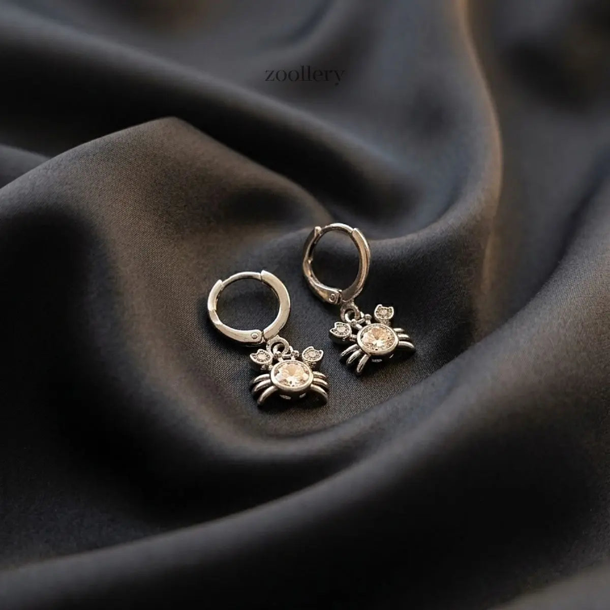 Coral Crab Earrings