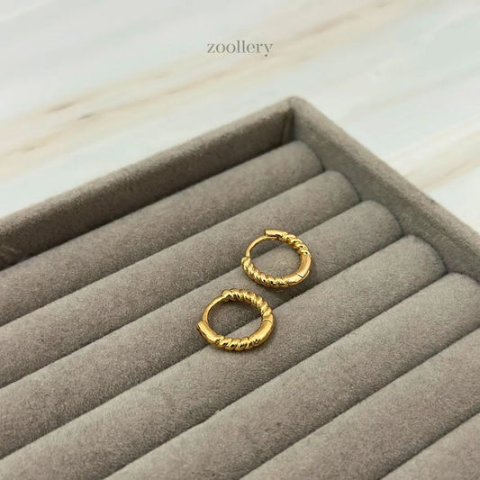 Curlpearl Hoops (Champagne Gold)