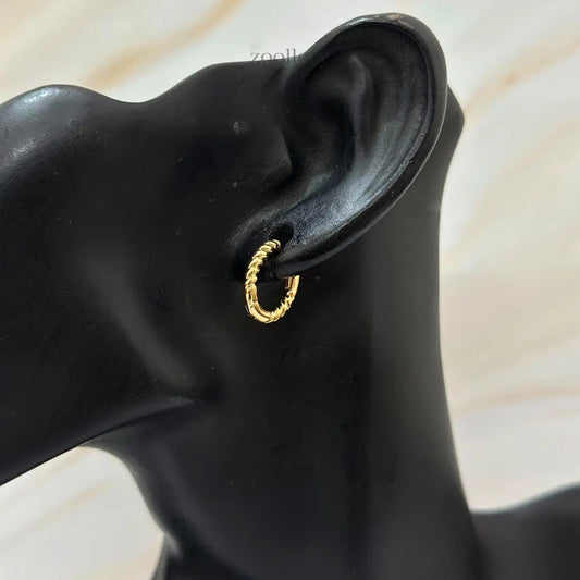 Curlpearl Hoops (Champagne Gold)