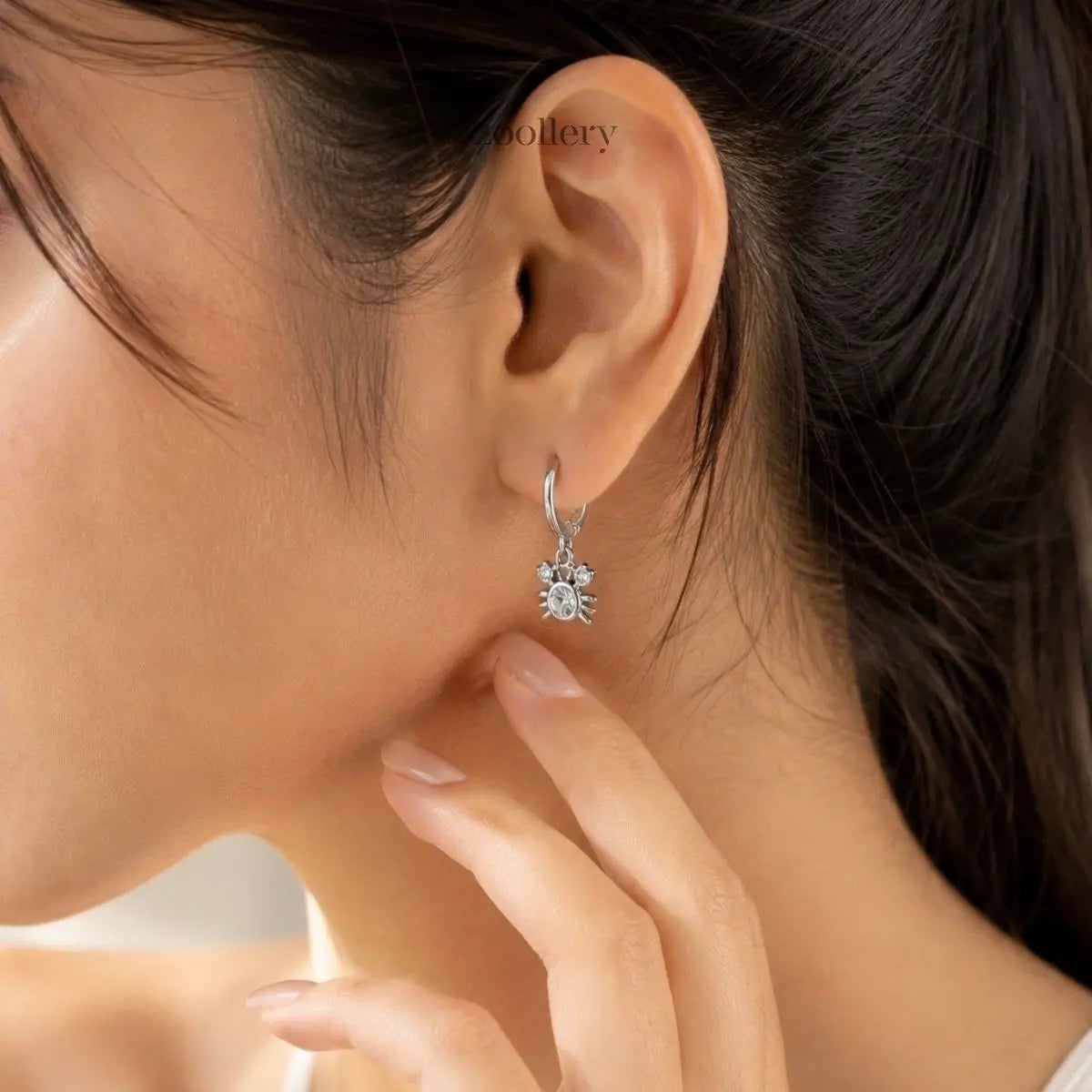 Coral Crab Earrings