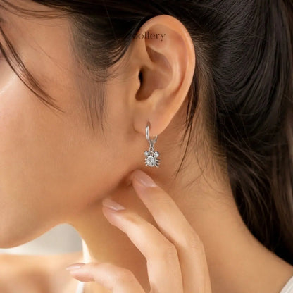 Coral Crab Earrings