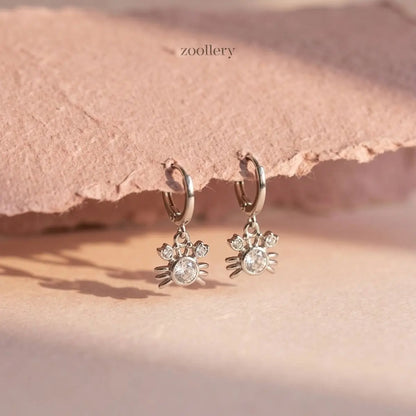 Coral Crab Earrings