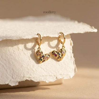 Confetti Heart Earrings