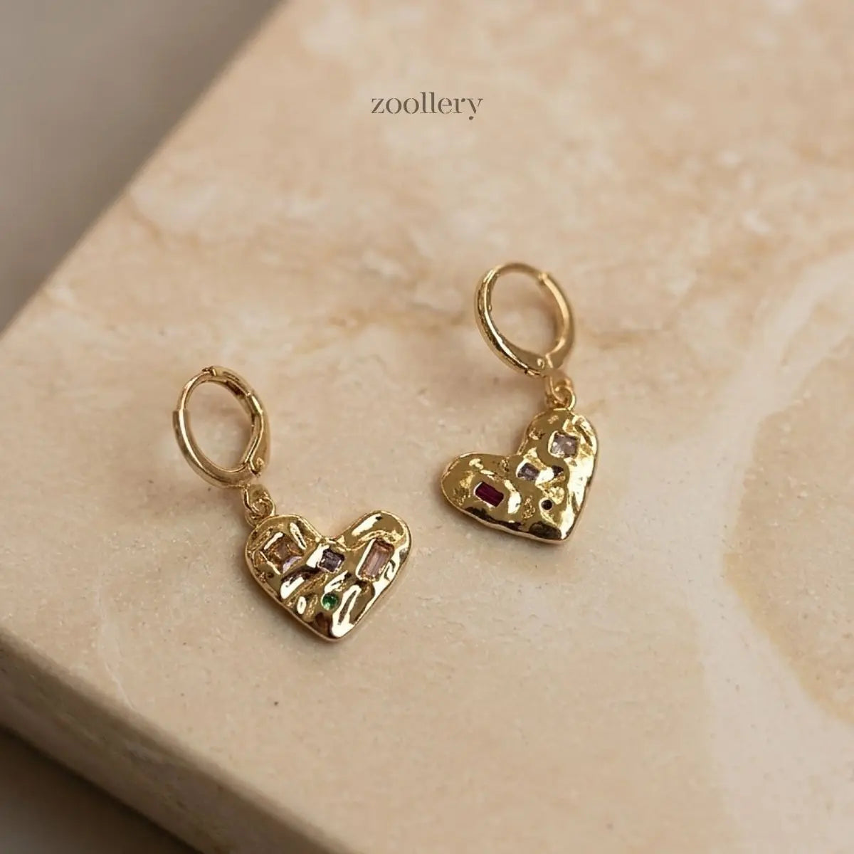 Confetti Heart Earrings