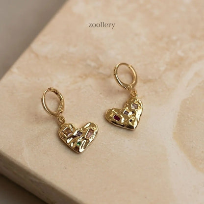 Confetti Heart Earrings