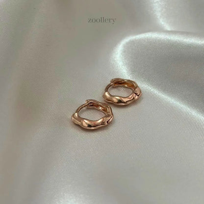 Petalwave Hoops (Rose Gold)