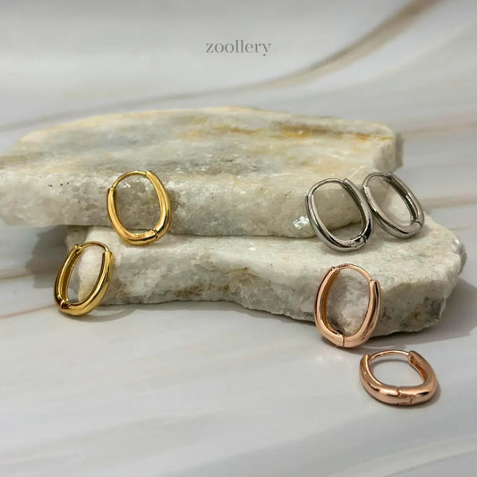 Sleek Oval Hoops