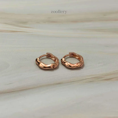 Petalwave Hoops (Rose Gold)