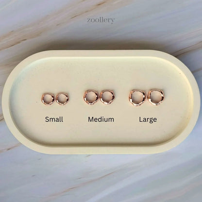 Petalwave Hoops (Rose Gold)