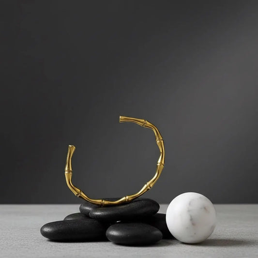 Golden Bamboo Cuff Bracelet