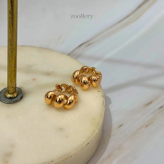 Bubbloid Luxe Hoops (Champagne Gold)