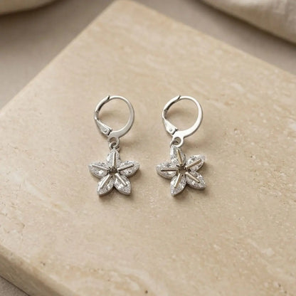 Fleur Crystal Drops (Silver)