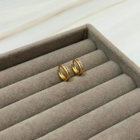 Shine Bar Hoops (Champagne Gold)