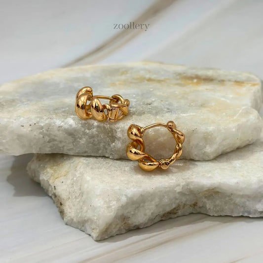 Bubbloid Luxe Hoops (Champagne Gold)