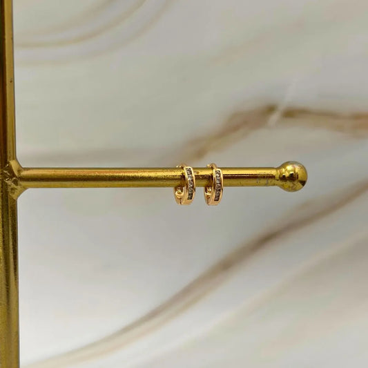 Shine Bar Hoops (Champagne Gold)